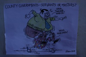 Cartoon on county government as masters