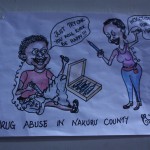 Cartoon on drug injection