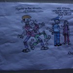 Cartoon on ngeta nesr a police man