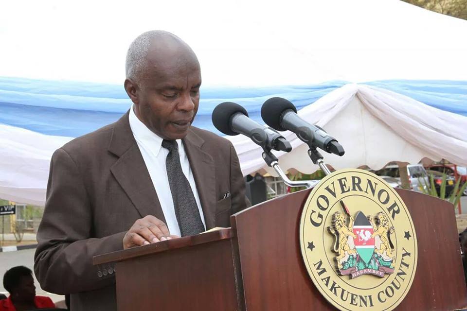 Makueni Governor Kivutha Kibwana.Residents on socila media want his governmen to give water and road first priority in the 2015/2016 budegt Photo:Faceboo