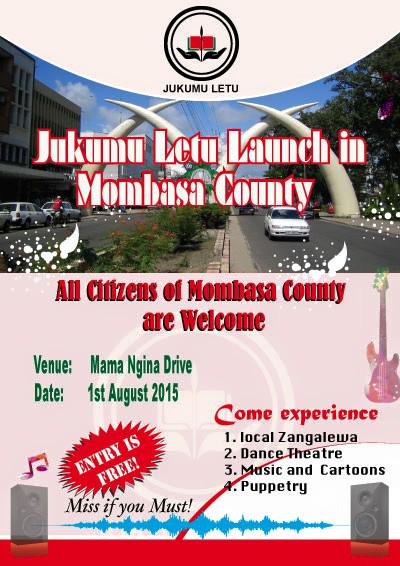 Jukumu Letu Mombasa launch poster