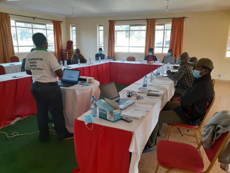 KCA Holds Training on Freedom of Expression and Safety of Journalists in Transnzoia County